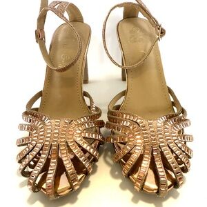 Elegant Tan Strappy Heels